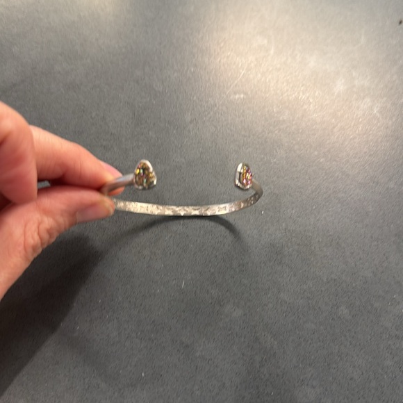 Kendra Scott Rainbow Drusy Matte Silver Cuff Bracelet - Picture 3 of 4